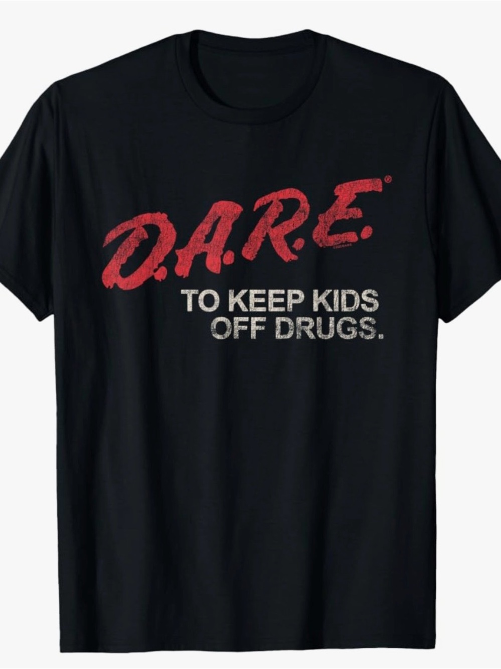 D.A.R.E. Black Short-Sleeve Graphic Tee